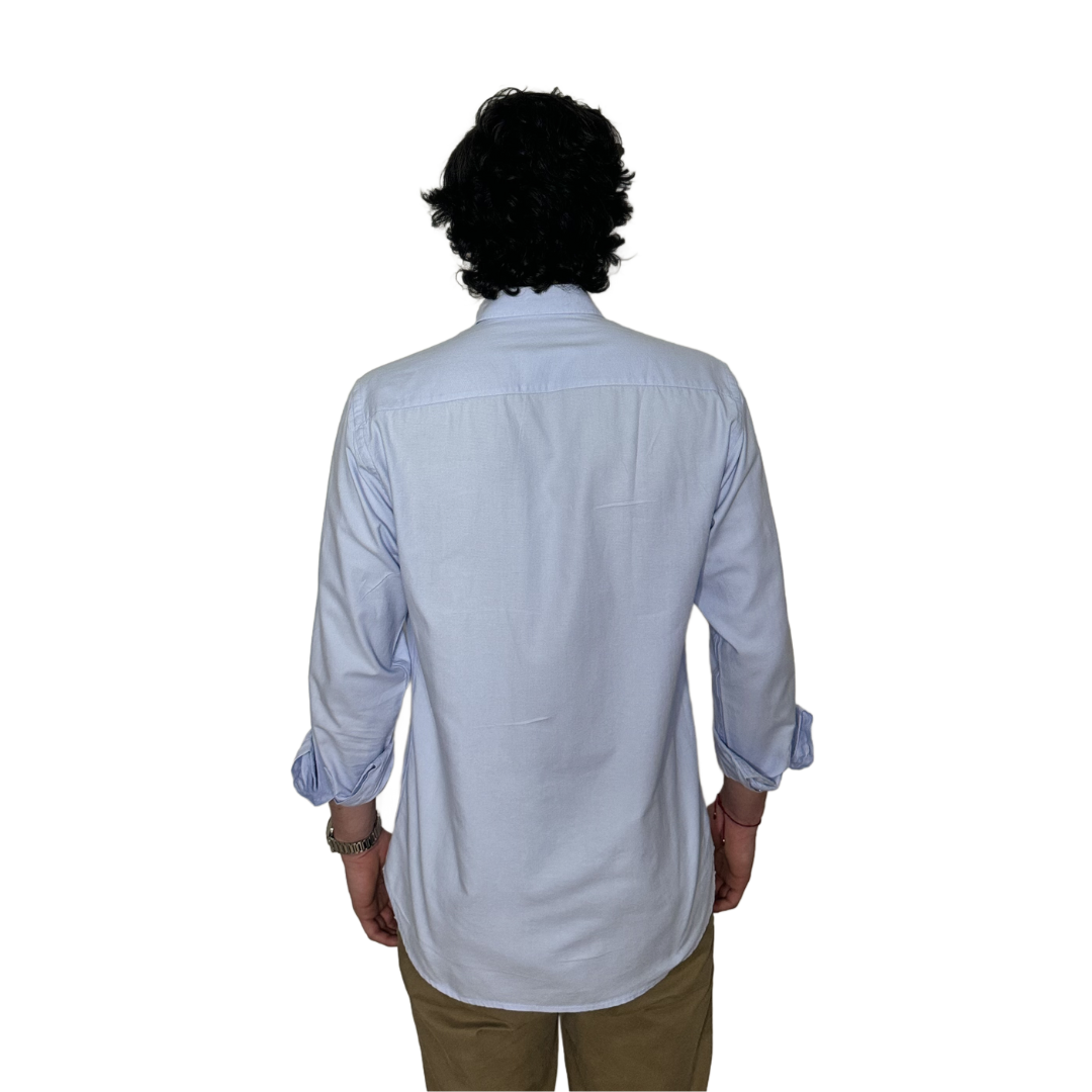 Camisa Oxford Azul Claro