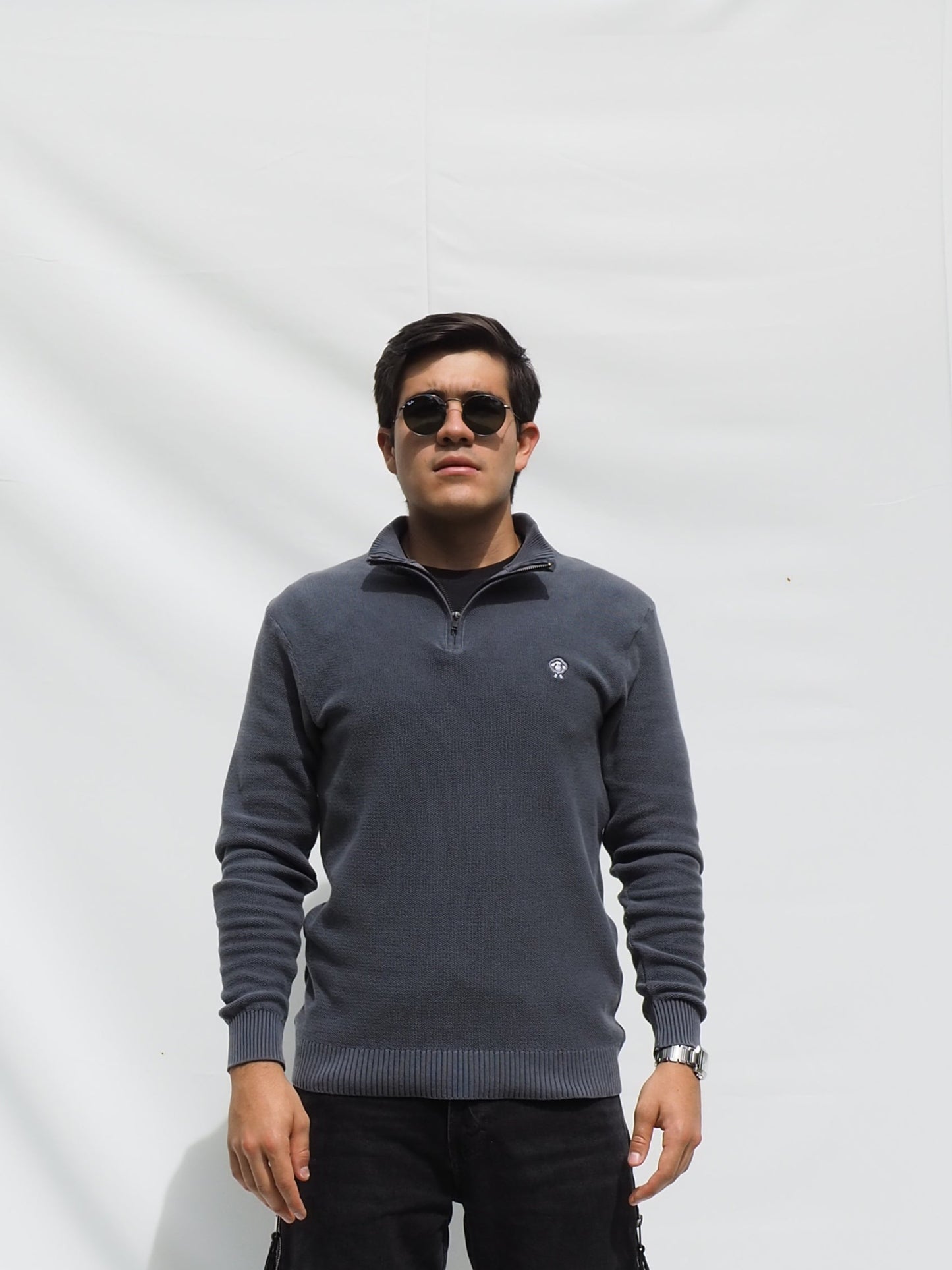 Half Zip Gris