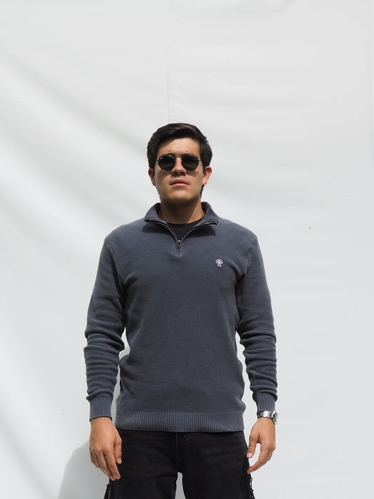 Half Zip Gris