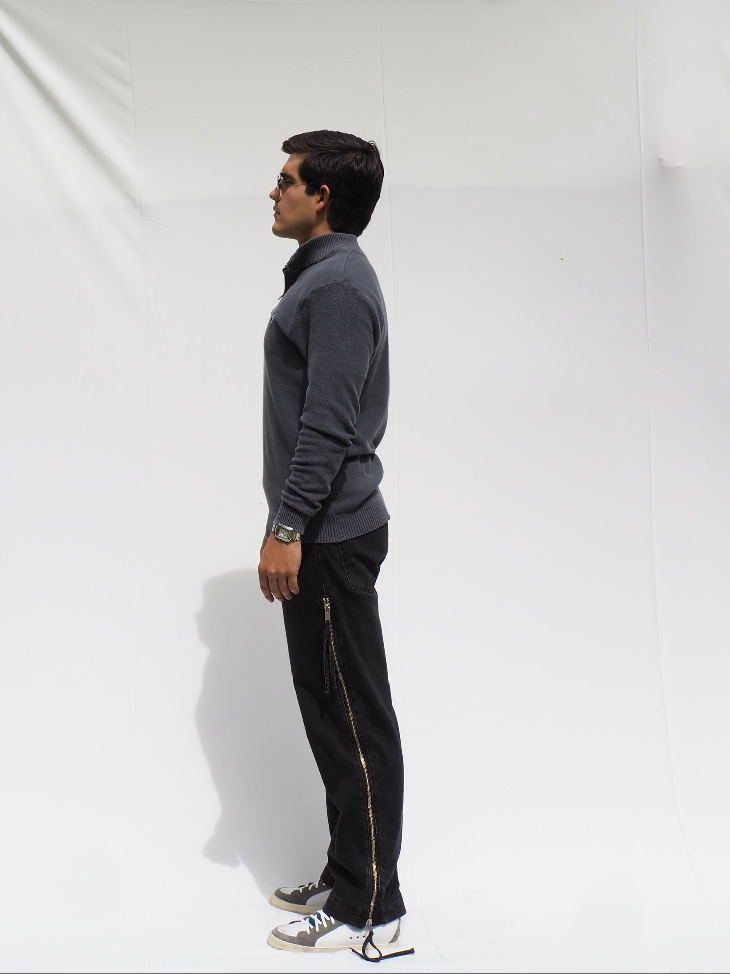 Half Zip Gris