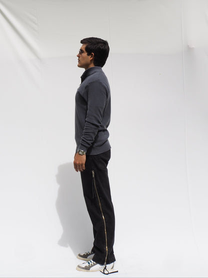 Half Zip Gris