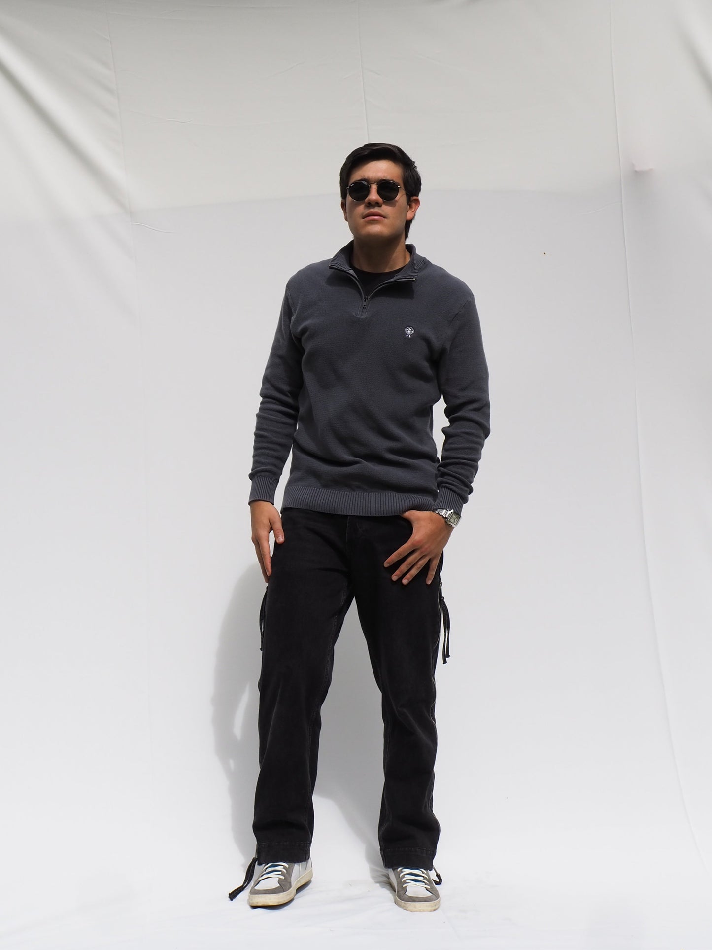 Half Zip Gris