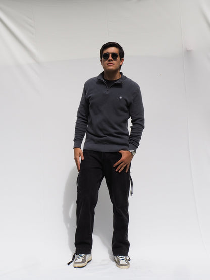 Half Zip Gris
