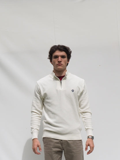 Half Zip Blanco