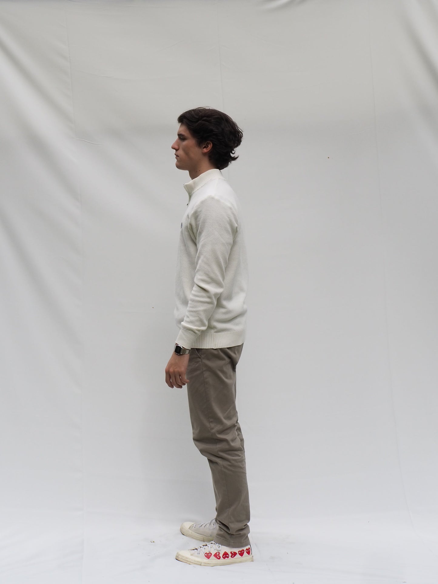 Half Zip Blanco