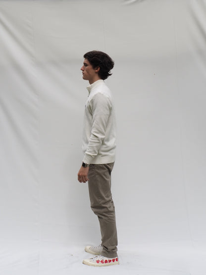 Half Zip Blanco