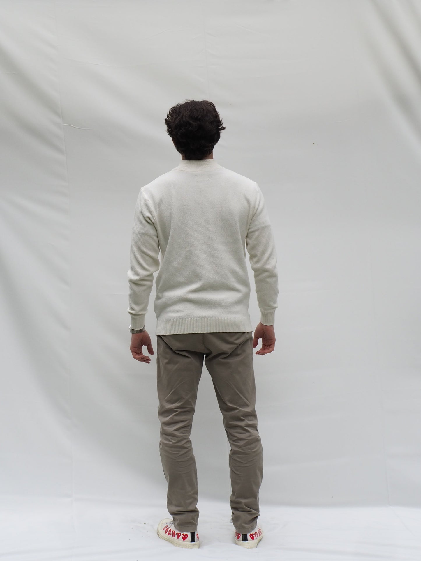 Half Zip Blanco