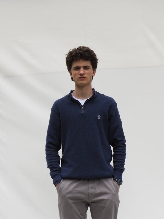 Half Zip Azul